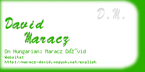 david maracz business card